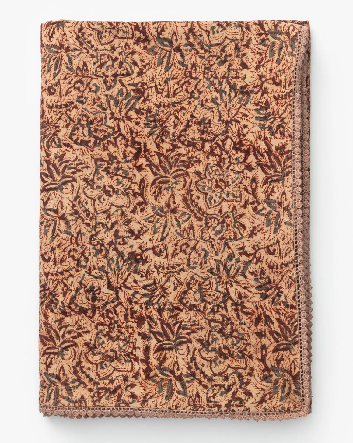 Anarkali Block Print Floral Tablecloth