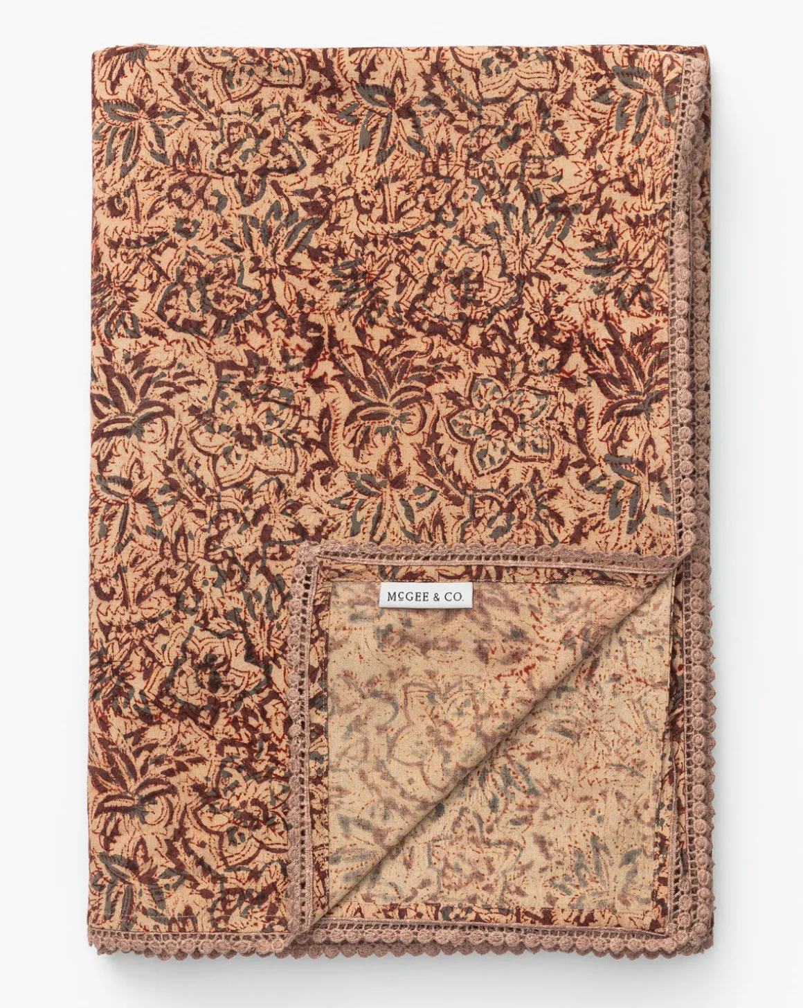 Anarkali Block Print Floral Tablecloth