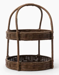 Aneesa Two-Tiered Wicker Tray