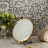 Antique Brass Folding Mirror