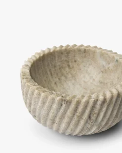 Beige Spiral Marble Bowl