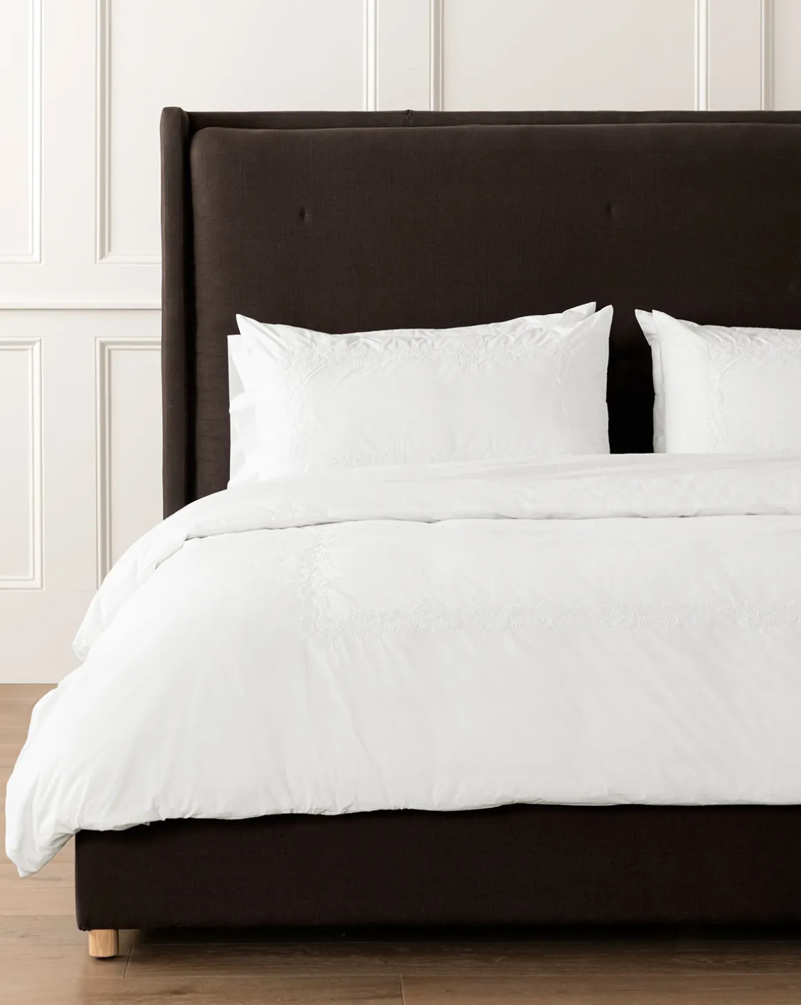 Bianca Percale Embroidered Duvet Cover