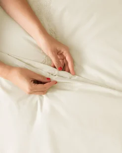 Bianca Percale Embroidered Duvet Cover