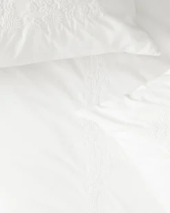 Bianca Percale Embroidered Duvet Cover