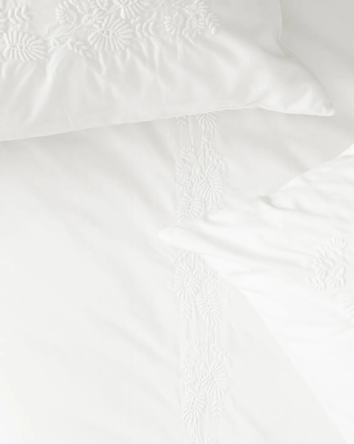 Bianca Percale Embroidered Duvet Cover