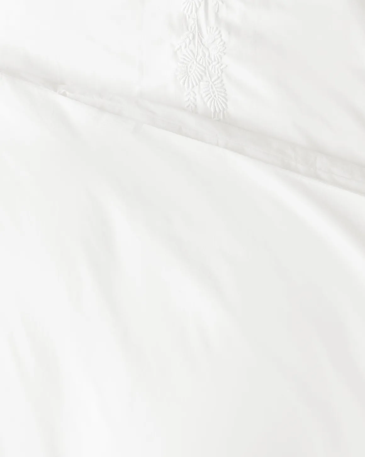 Bianca Percale Embroidered Duvet Cover