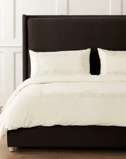Bianca Percale Embroidered Duvet Cover