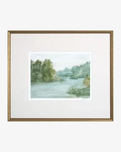 Blue Watercolor River