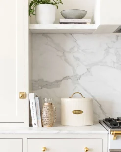 Brass Detailed Metal Bread Box