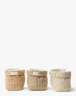 Cotton Terry Cloth Baskets (Set of 3)
