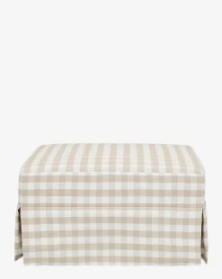 Crawford Gliding Ottoman in Gingham