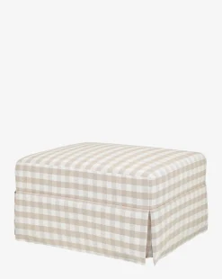 Crawford Gliding Ottoman in Gingham