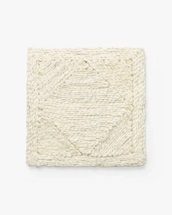 Diamond Braided Bleached Jute Rug Swatch