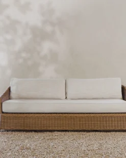 Haviland Outdoor Sofa with Perennials Taupe Stripe 88