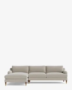 Lucille English Roll Arm Right Chaise Sectional 107"