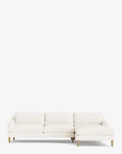 Lucille English Roll Arm Right Chaise Sectional 107