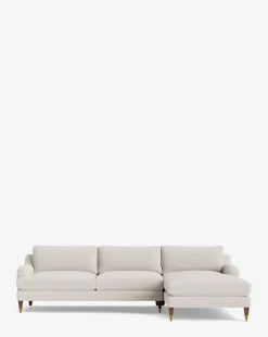 Lucille English Roll Arm Right Chaise Sectional 107