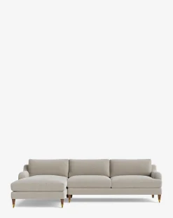 Lucille English Roll Arm Left Chaise Sectional 107