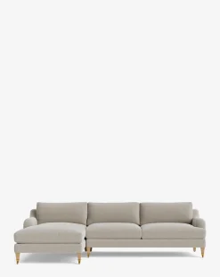 Lucille English Roll Arm Left Chaise Sectional 107