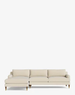 Lucille English Roll Arm Left Chaise Sectional 107