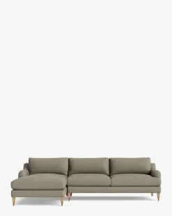 Lucille English Roll Arm Left Chaise Sectional 107