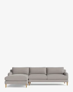 Lucille English Roll Arm Left Chaise Sectional 107