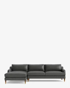 Lucille English Roll Arm Left Chaise Sectional 107