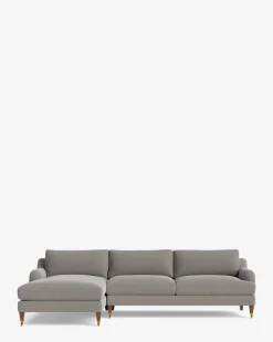 Lucille English Roll Arm Left Chaise Sectional 107