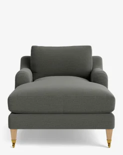 Lucille English Roll Arm Chaise Lounge