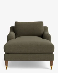 Lucille English Roll Arm Chaise Lounge