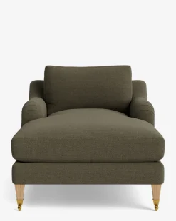 Lucille English Roll Arm Chaise Lounge