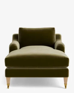 Lucille English Roll Arm Chaise Lounge