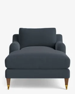 Lucille English Roll Arm Chaise Lounge