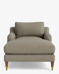 Lucille English Roll Arm Chaise Lounge