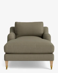 Lucille English Roll Arm Chaise Lounge