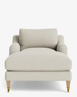 Lucille English Roll Arm Chaise Lounge