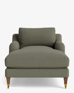 Lucille English Roll Arm Chaise Lounge