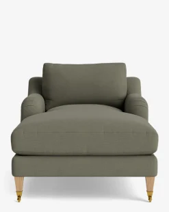 Lucille English Roll Arm Chaise Lounge