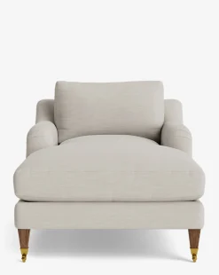 Lucille English Roll Arm Chaise Lounge