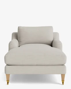 Lucille English Roll Arm Chaise Lounge