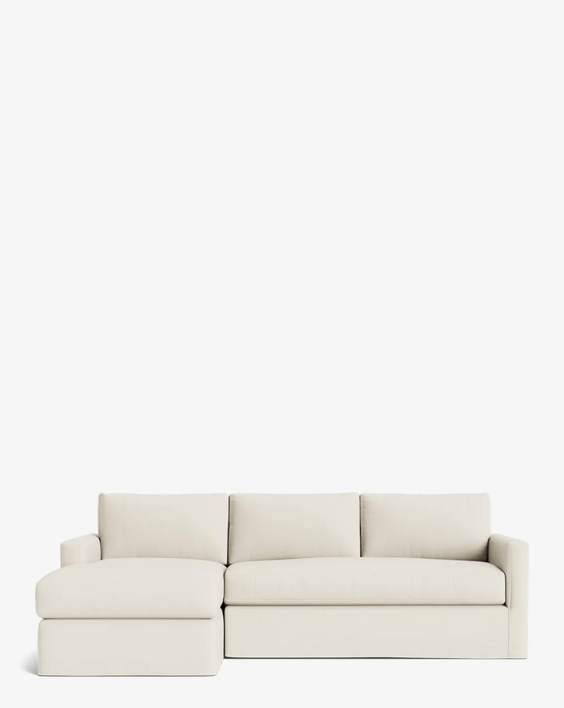 Macy Slipcover Chaise Sectional 101"