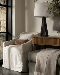 Mohair Pillow with Velvet Stripe