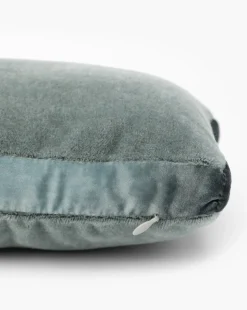 Mohair Pillow with Velvet Stripe