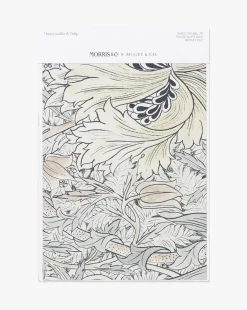 Morris & Co. x McGee & Co. Honeysuckle & Tulip Slate Blue Wallpaper Swatch