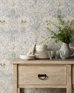 Morris & Co. x McGee & Co. Honeysuckle & Tulip Slate Blue Wallpaper