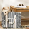 Navy Striped Cooler Bag