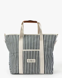Navy Striped Cooler Bag