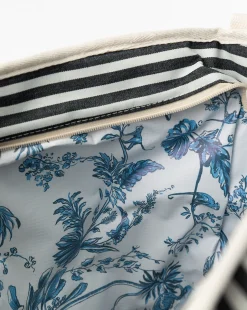 Navy Striped Cooler Bag