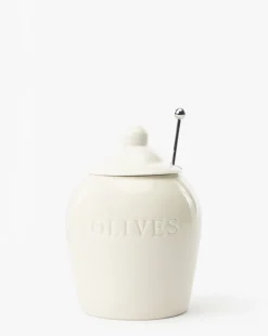 Olive Stoneware Jar