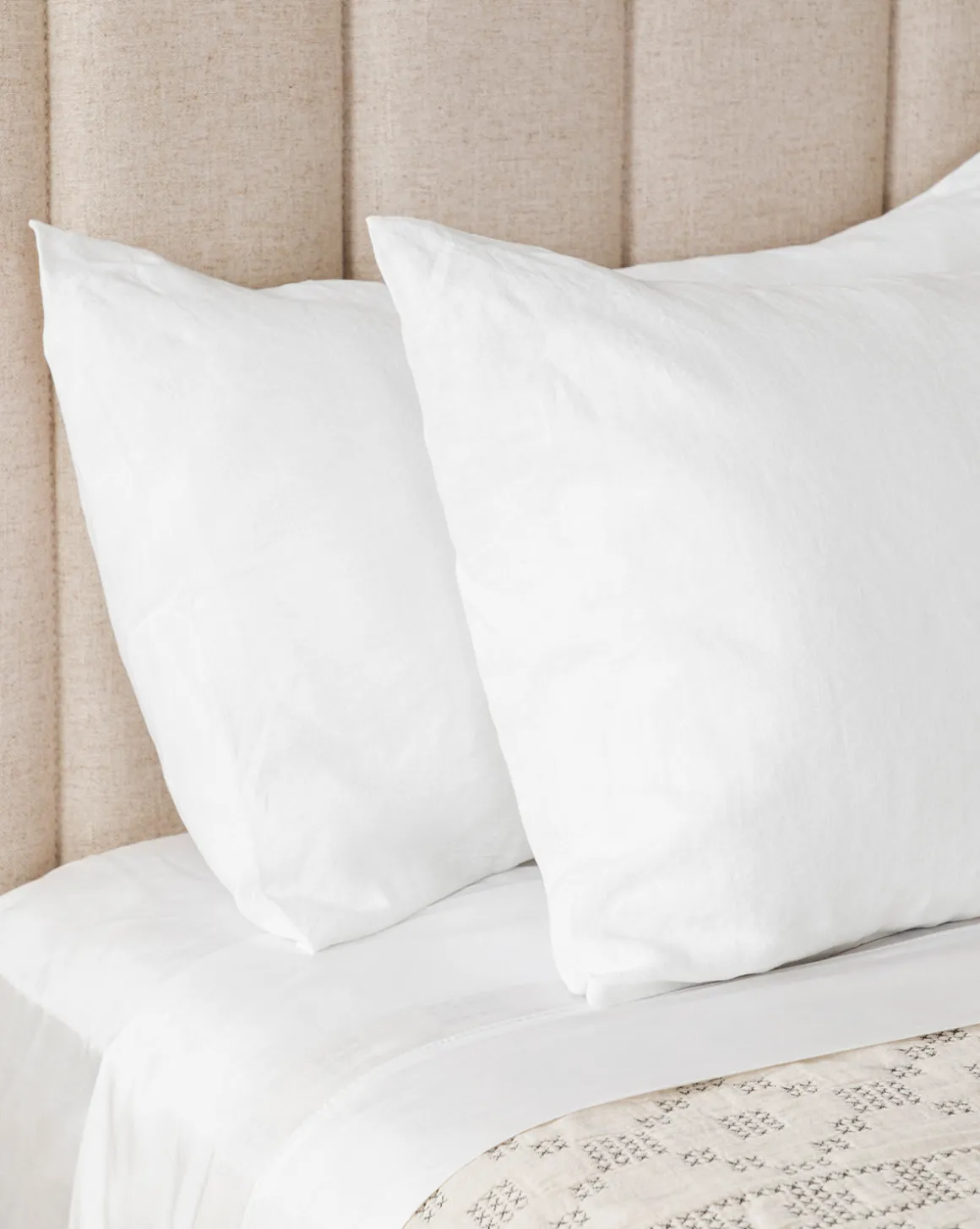 Penelope White Linen Shams (Set of 2)